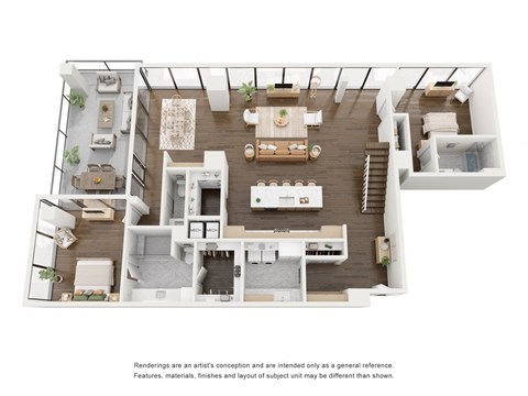 Floor plan for 3 beds, 3.5 baths, 3194 sqft